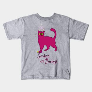 Sundays are Fundays - Catsondrugs.com Techno Party Ibiza Rave Dance Underground Festival Spring Break  Berlin Good Vibes Trance Dance technofashion technomusic housemusic Kids T-Shirt